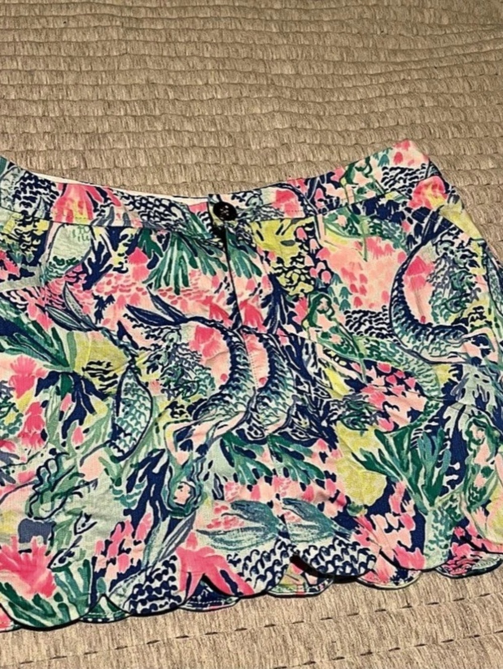 Lilly Pulitzer Colette Skort Mermaid Cove Floral Pink & Green